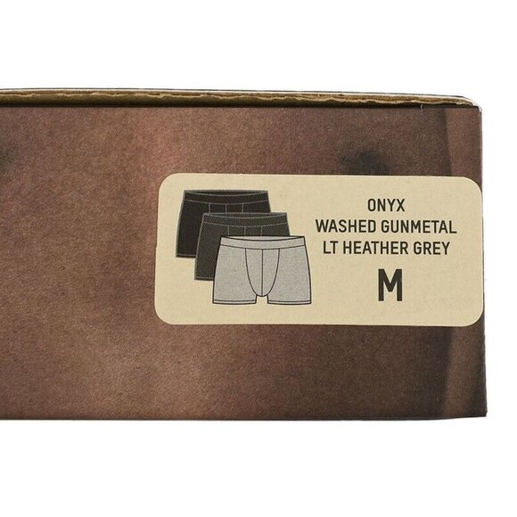 SKIMS 3 Pack Onyx Grey Cotton Blend 3" Boxer Brief Underwear MEDIUM NWT - Picture 4 of 5